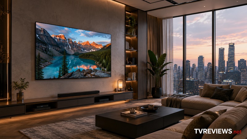 Samsung QN70H in a living room