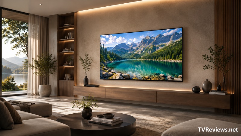 Samsung QN80H in a living room