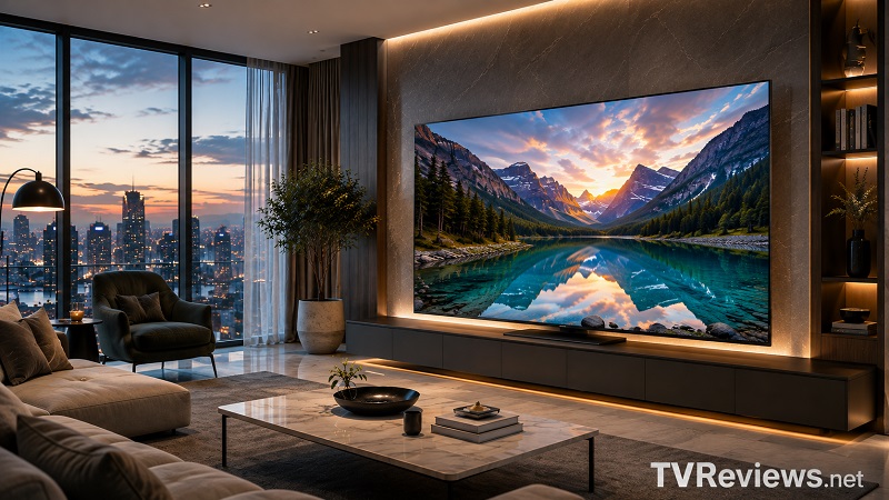 TCL QM8L in a living room